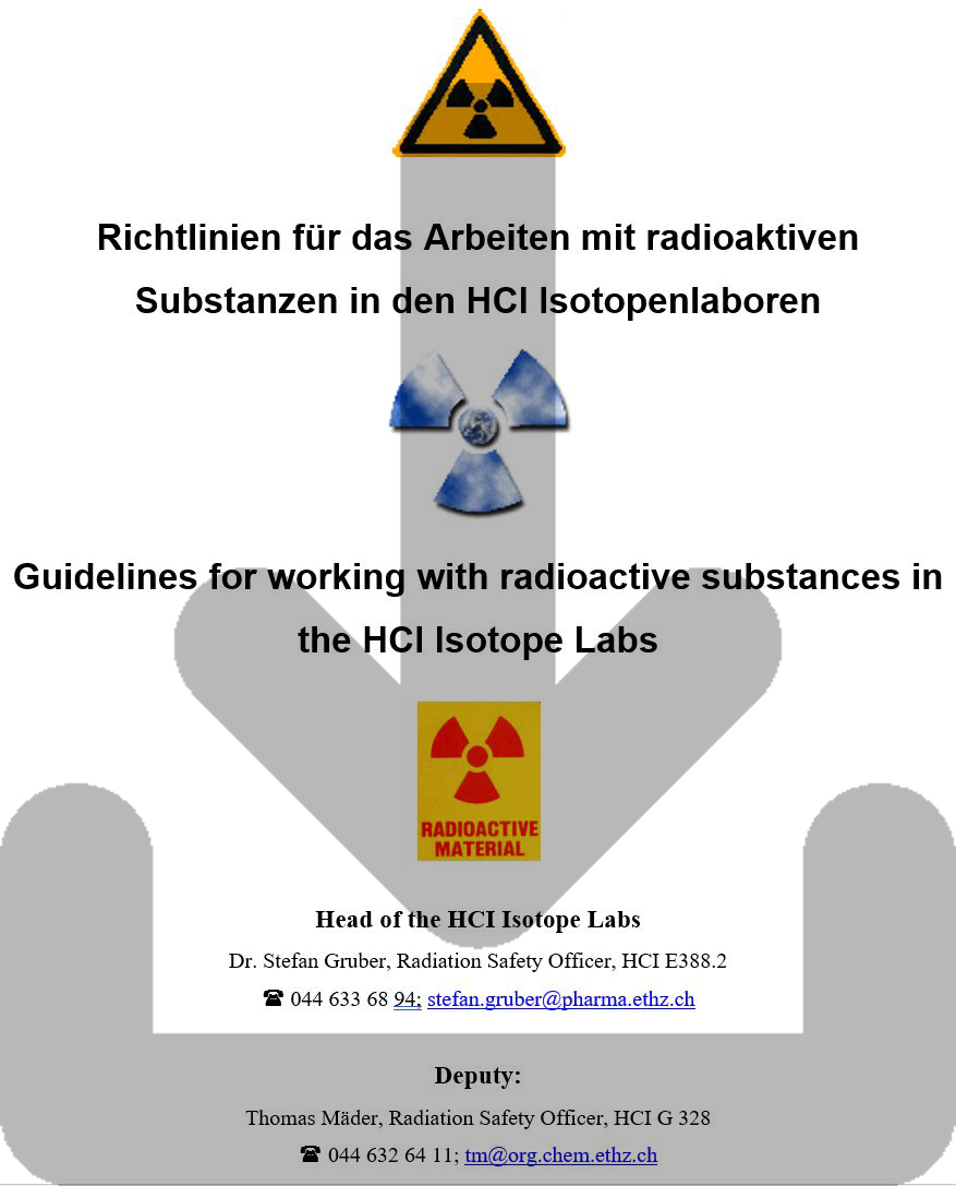 Picture Icon to download the guidelines for working with radioactive substances in the HCI Isotope Labs
